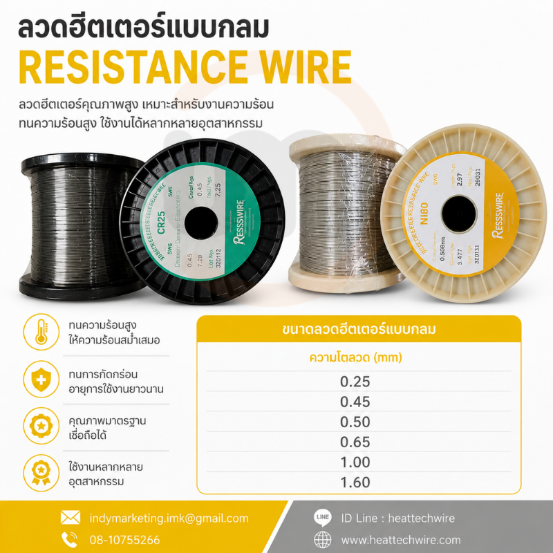 ลวดฮีตเตอร์แบบกลม Round Resistance Wire